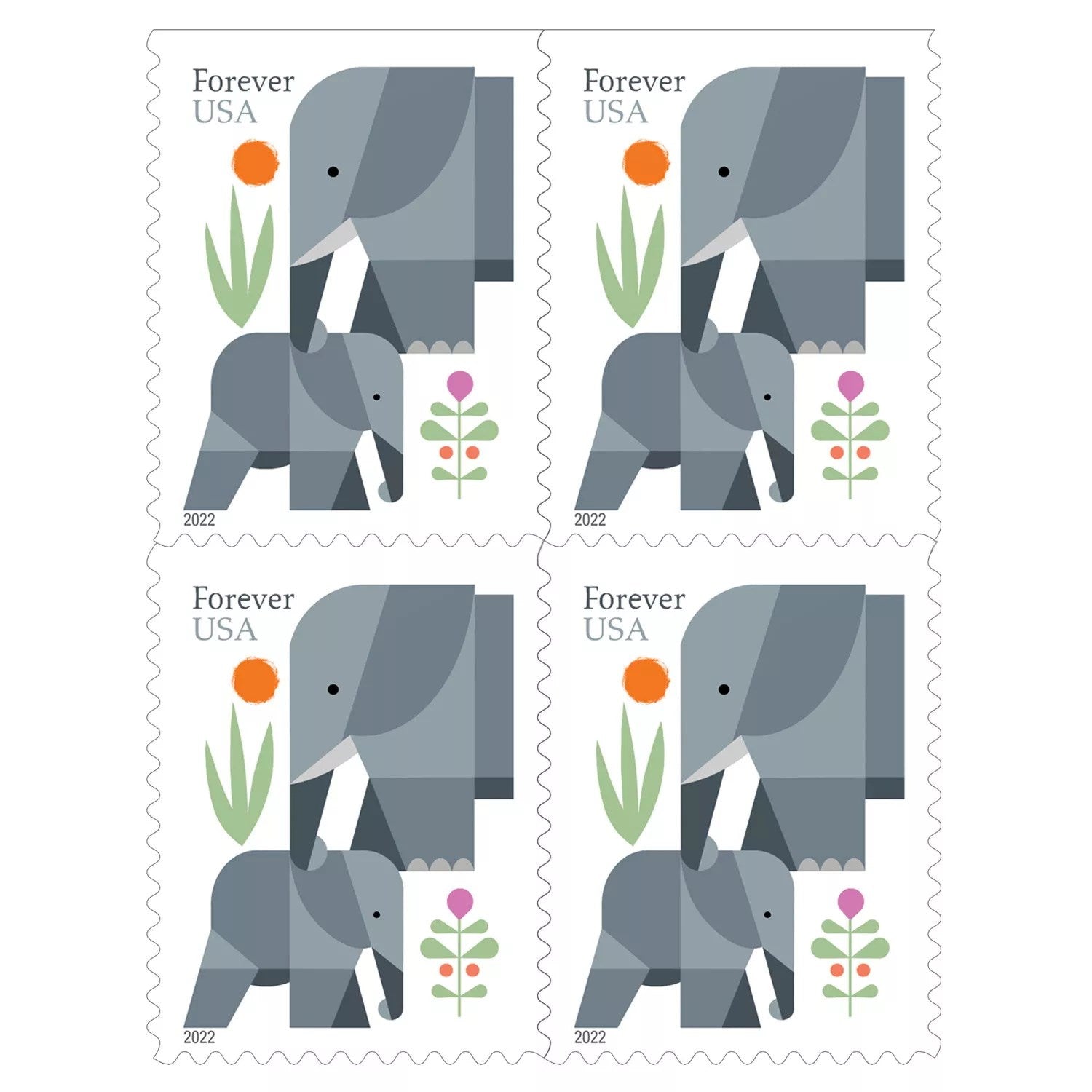 2022 Elephants 100pcs/Pack