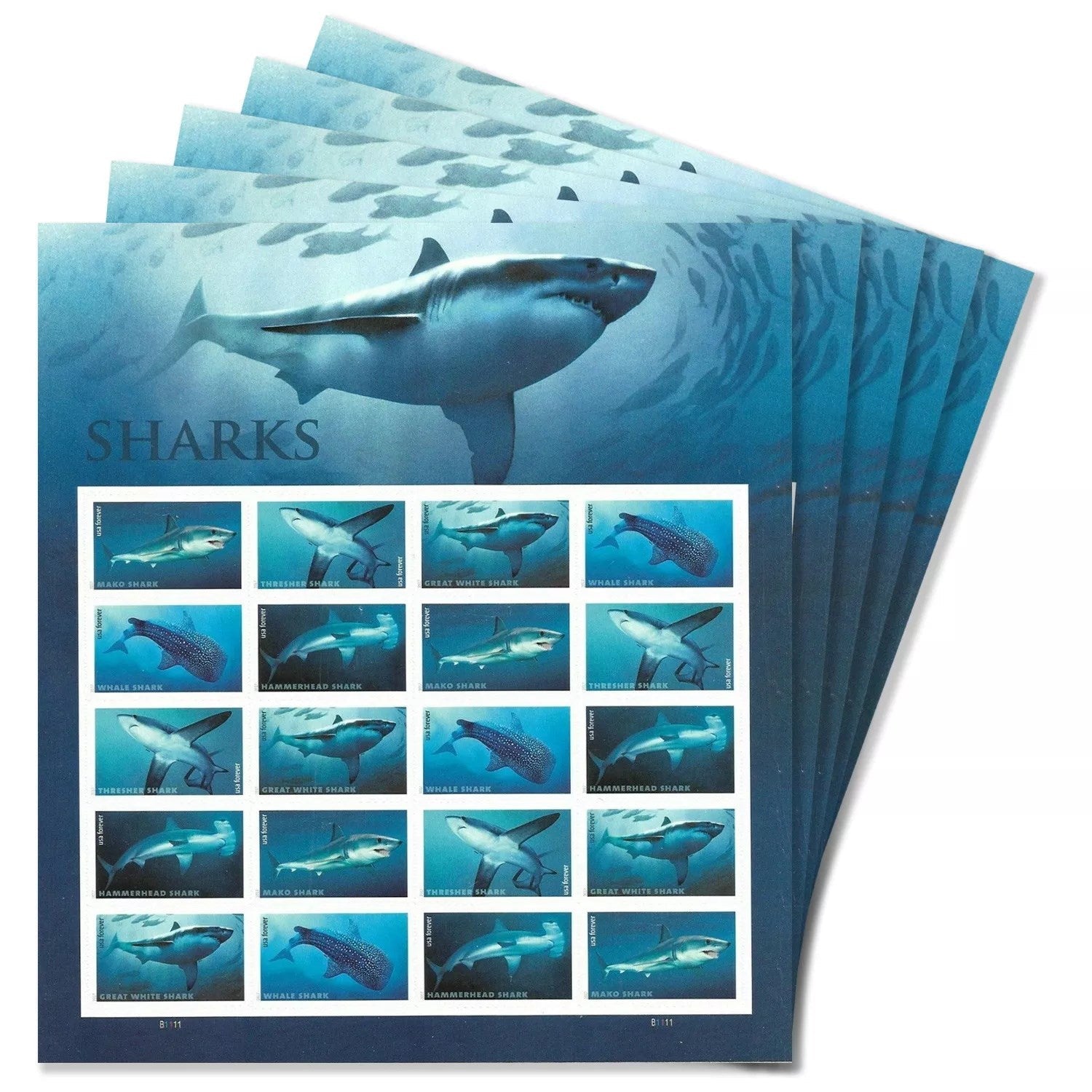 2017 Postal Issue Sharks 100pcs/Pack