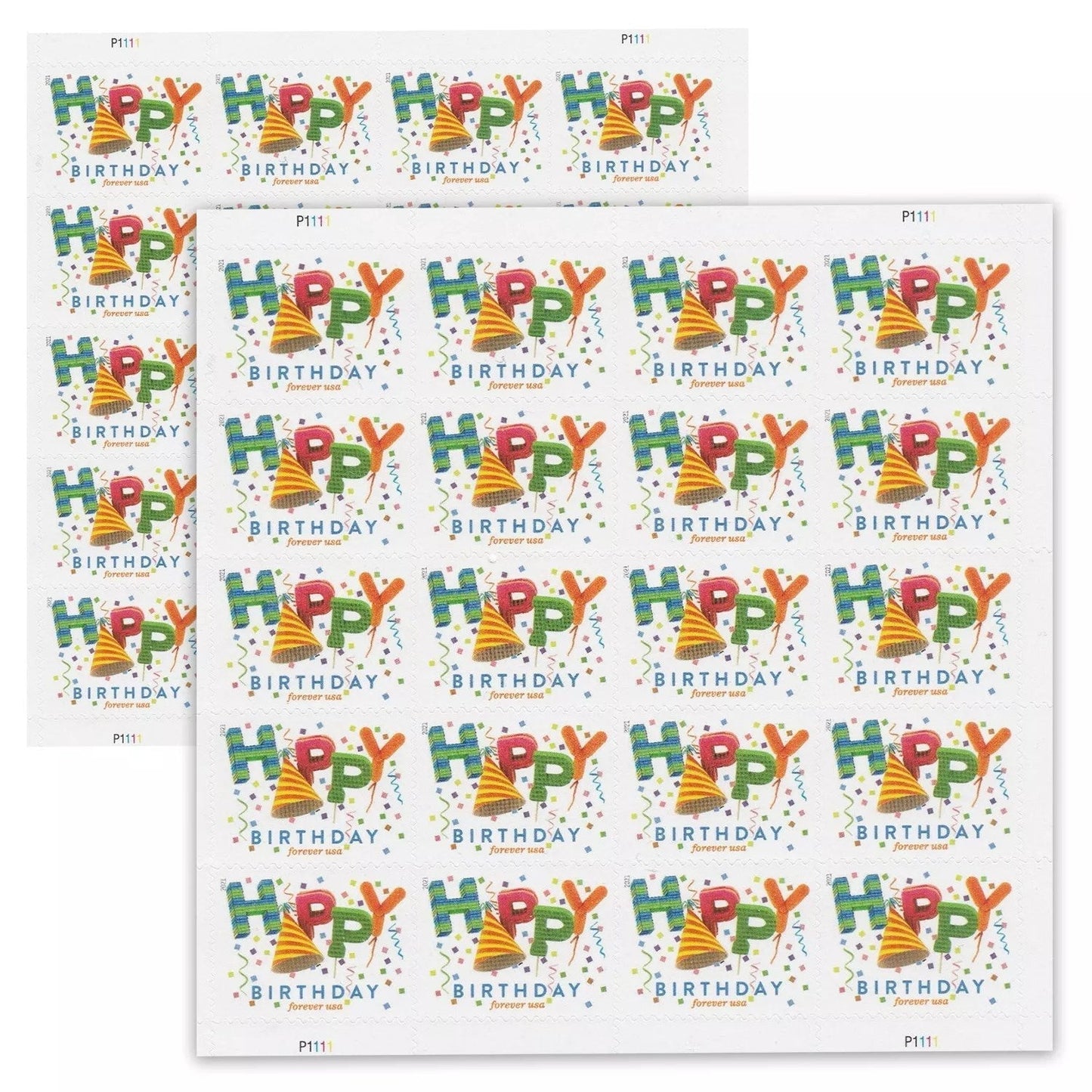 2021 Happy Birthday 100pcs/Pack